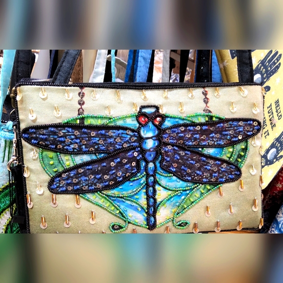 Long strap beaded shoulder bag - Picture 1 of 1